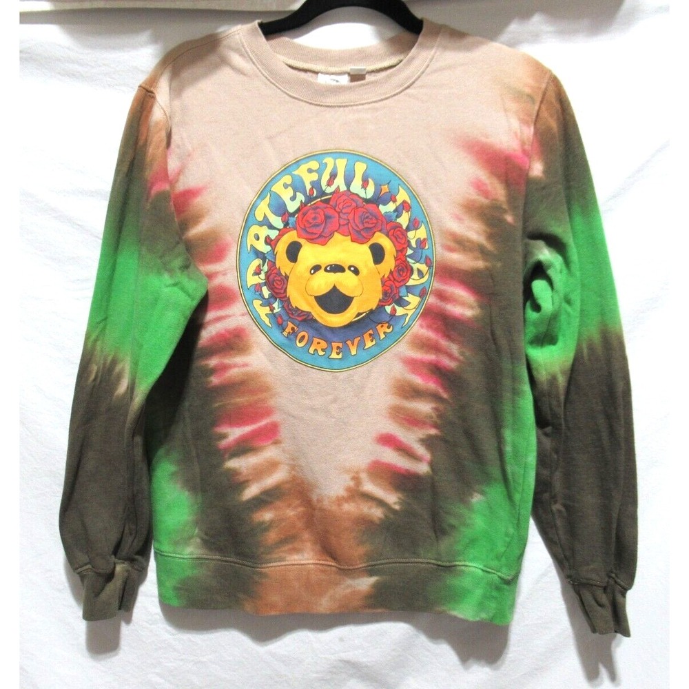 Grateful‎ Dead Size Small Grateful Forever Tan Multicolor Tie Dye L/S Sweatshirt